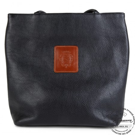 Женская кожаная сумка-трансформер "Валентино" (черная)